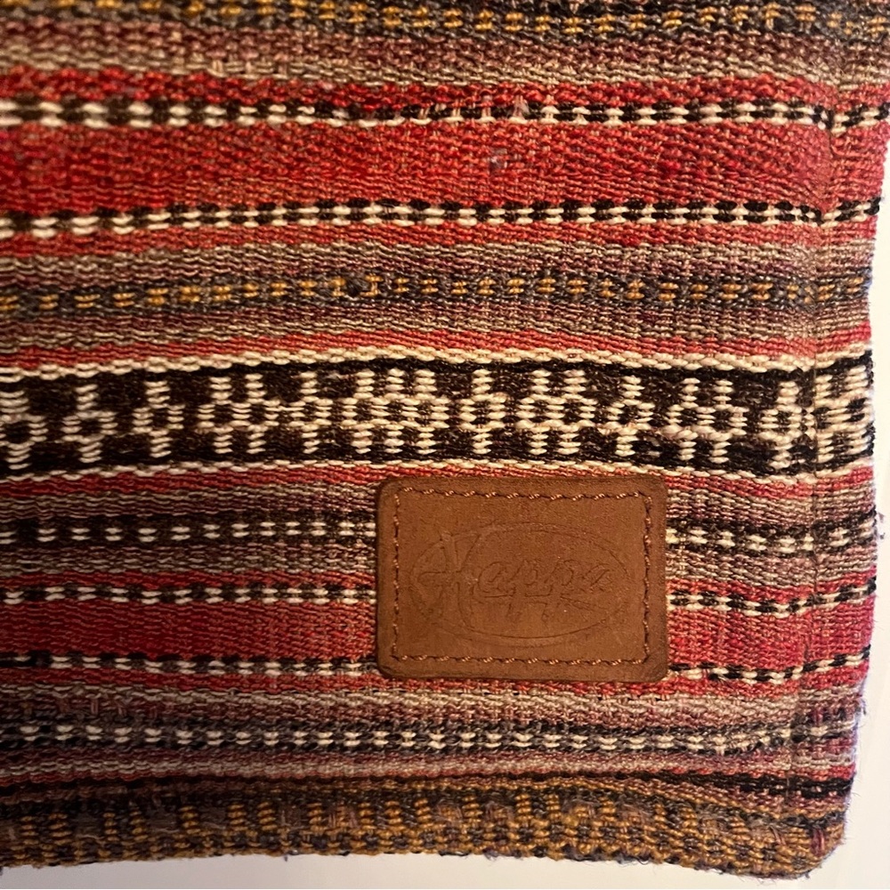 Canvas & Leather Crossbody Messenger Bag Western, Country, Boho, Unisex - Picture 4 of 10